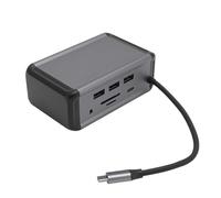 12 in 1 USB C Hub Aluminum Alloy VGA PD RJ45 USB3.0 Type C Docking Station for Laptop Computer