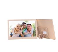 12 In Digital Photo Frame with VideoImage Loop Playback Electronic Photo Album for Home Office Store Advertising(Champagne gold)