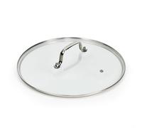 12 IN Glass Lid with Stainless Steel Handle for Frying Pan, Tempered Replacement Cover Compatible for Skillets, Round Cast Iron, Cast Aluminium, Stainless Steel Pans & Pots (297mm-312mm)
