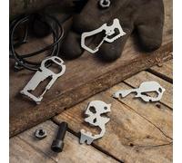 12-in- Multifunctional Stainless Steel Wrench Tool: Bottle Opener, Screwdriver, Nut Driver, Ruler & Corkscrew - Compact 7.5 x 2.8 cm for Home, Trav(is Black)