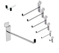 12 INCH 12" SLATWALL Slat Board Hooks Accessory Single Prong Shop Retail Display Hooks 90 Degree Upturn Hooks for Hanging Toys, Garage, Kitchen,Gifts (10)