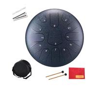 12 Inch 13 Tone Rain Drum with Portable Bag, Music Sheet and Drumsticks Steel Tongue Drum Rubber Bottom is Not Easy to Slide Chakra Drum(Blue)