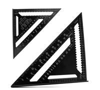 12-Inch/300mm Aluminum Alloy Triangle Square and Rafter Ruler - Black Carpentry Square for Woodworking, Roofing, Builders, Engineers, and Framing