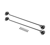 12 Inch-300mm Cabin Hook and Eye Latch Lock Shed Gate Door Catch Silent Holder Stainless Steel Black 2Pcs