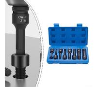 12 Inch 8 Piece Bit Socket Set with H5 to H19 Sizes Chrome Steel Featuring Accurate Machining and Locking Pinhole for Enhanced Tool Stability