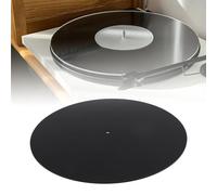 12 Inch Acrylic Turntable Mat, Noise Reduction Record Acrylic Turntable Platters Mat, Anti Static, Reduces Noise, Turntable Slip Mat for 12 Inch Record Players (Transparent Black)