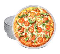 12 Inch Aluminum Pizza Pans, Disposable Round Foil Pizza Pan Trays, Oven & Freezer Safe Disposable Pizza Pan for Baking, Serving, Catering & Parties （25 Pack）