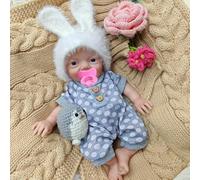 12 Inch Anatomically Correct Twin Reborn Dolls Boy & Girl, Hand Painted Makeup Open Mouth for Feeding, Full Silicone Washable Body, Cute Playmate Gift for Kids (Boy*1)
