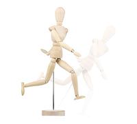 12 Inch Artists Wooden Manikin Jointed Mannequin Wooden Male Manikin Blockhead Artist Human Figure Articulated Mode Perfect for Home Decoration/Drawing The Human Figure