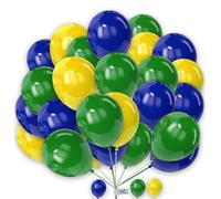 12 Inch Balloons Pack of 25 Yellow Green Blue Balloons for Birthday Plain Round Balloons for Baby Shower Engagement Wedding.