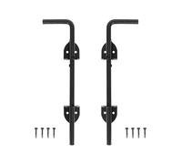 12 inch Cane Bolt Drop Rod Gate Drop Pin Steel Material with Black Finish mainly for Wood PVC Vinyl Metal Gates Fences Doors (12 inch -2 Pack)