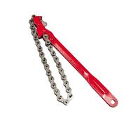 12 Inch Chain Wrench, Carbon Steel Chain Pipe Wrench Heavy Duty for Semi Truck, Adjustable Heavy Duty Ratcheting Chains Oil Filter Wrenchs Reversible Chains Style Pipe Fitter with Multi-Purpose