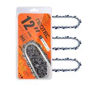 12 Inch Chainsaw Chain, 3/8"LP Pitch,0.043" Gauge 45 Drive Links R45 Chain Fits for Dewalt Craftsman Makita and more（3chains）