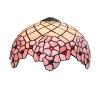 12 Inch Cherry Blossom Stained Glass Shade Replacement Pastoral Cover Accessories Fit for Table Lamp Pendant Ceiling Light