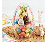 12 Inch Clear Fillable Easter Eggs, Transparent Empty Jumbo Shells, Giant Plastic Eggs, Empty Plastic Containers, Paintable Craft for Holiday Hunts Toys Storage Party Deco (2)