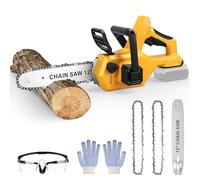 12 Inch Cordless Chainsaw for Dewalt 18V 20V Max Battery (No Battery), Brushless Handheld Chain Saw with Auto Oiler and Security Lock, for Wood Cutting Tree Trimming