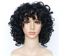 12 Inch Curly Wigs For Women Short Curly Hair Real Hair Blonde Wigs Black Synthetic Lace Front Jerry Curl Bob Wigs