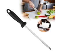 12 inch Diamond Sharpening Rod, Carbon Steel Knife Sharpener and Honing Steel for Professional Chef & Home Use, Extra Fine Grit Coated with Ergonomic Handle for Kitchen Chef Knives