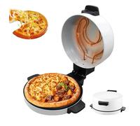 12 Inch Electric Pizza Oven Countertop, Pizza Cooker with Temperatures Control, Non-Stick Plate & Dual Heating, Fast Indoor Maker for Crispy Crust, Pancakes, Quesadillas, Roti & Arabic Bread