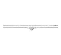 12 Inch Extra Large Length Double Chain Heart Tag Sterling Silver Anklet/Ankle Bracelet/Ankle Chain - Adjustable 11" to 12" Inch / 28 to 31 cm - Anklets for Women. 92086-11