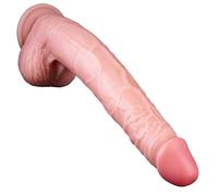 12 Inch Extra Long Large Thick Dildo with Strong Suction Cup, 10 Inch Soft PVC Realistic XXL Big Anal Dildo with Balls, Huge Giant Penis Prostate Dildos Adult Sex Toys for Women Men Gay Lesbian
