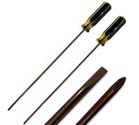 12 Inch Extra Long Slotted and Cross Screwdriver, 300mm Magnetic Bit, Chromium Vanadium Alloy Steel with PVC Handle for Hard-to-Reach Areas, 1 Pc