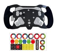 12 Inch F1 Style For Logitech G RS50 System or Pro SIM Racing Wheel;Supper lightweight Real Carbon Fiber Suede For Logitech RS Steering Wheel X/S PS4/PS5 Wheel Hub (12 Inch F1 Style)