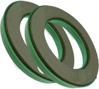 12 Inch Foam Wreath Ring Pack of 2 with Plastic Back | Durable Foam Circle Wreath Rings for Crafting, Floral Designs, and Wreath Making | Sturdy Plastic Backing for Long-Lasting Support.