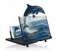 12-Inch Foldable Phone Screen Magnifier | Portable HD Viewer for Movies, Gaming & Browsing | Universal Smartphone Compatible, Travel-Friendly Design (Black)