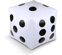 12 inch Giant Inflatable Dice,EVERMARKET 30cm Jumbo Dice for Indoor Outdoor Lawn Fun Pool Beach Party Decoration, White (1)