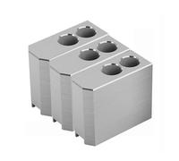 12-Inch Hollow/Solid Hydraulic Chuck Soft Jaws, 0.01mm Precision Raised Top Jaws for 3-Jaw Power Chucks, for Heavy-Duty CNC Turning Large Flanges and Industrial Rollers(90mm)