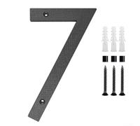 12 inch house number set for outdoor mounting with matte black finish and reliable ABS composition for all-season use (7)