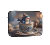 12 inch Laptop Bag Shockproof Portable Fashion Shark Brew Print Design Case for Business Trip Work University