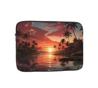 12 inch Laptop Case Sunset with Palm Trees Laptop Sleeve Computer Bag Water Resistant Computer Case Carrying Cover Compatible for Men Women