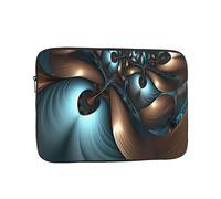 12 Inch Laptop Sleeve Bag Waterproof Shockproof Laptop Case Bag Abstract Blue Brown Computer Skin Bags Lightweight Tablet Carrying Case