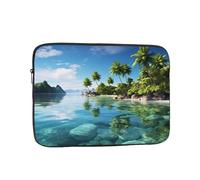 12 Inch Laptop Sleeve Bag Waterproof Shockproof Laptop Case Bag Beautiful Island in The Sea Computer Skin Bags Lightweight Tablet Carrying Case