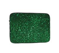 12 Inch Laptop Sleeve Bag Waterproof Shockproof Laptop Case Bag Green Sequin Sparkle Computer Skin Bags Lightweight Tablet Carrying Case