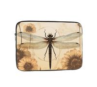 12 Inch Laptop Sleeve Bag Waterproof Shockproof Laptop Case Bags Lightweight Computer Skin Bag Dragonfly On Sunflower Tablet Carrying Case