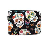12 Inch Laptop Sleeve, Soft Protective Case With Sugar Skulls Print,Slim Lightweight Bag Specially Compatible With 12 Inch Macbook, Fits Some Pc Notebook
