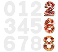 12 Inch Large Number Cake Molds - 9 Piece Numerical Painting Stencils & Baking Forms Moulds for DIY Number Cakes & Cookies