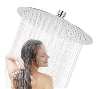 12-Inch Large Rainfall Shower Head, Fixed Round 304 Stainless Steel Ultra Thin Bathroom Fixture