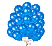 12 Inch Latex Balloon Metallic Pearl Blue Colour Pack of 100 For Valentine Day Decorations Wedding Anniversary Baby Shower Birthday Supplies Romantic Party Balloons.