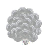 12 Inch Latex Balloon Metallic Pearl Clear Colour Pack of 25 For Valentine Day Decorations Wedding Anniversary Baby Shower Birthday Supplies Romantic Party Balloons.