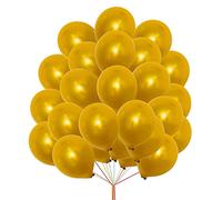 12 Inch Latex Balloon Metallic Pearl Gold Colour Pack of 100 For Valentine Day Decorations Wedding Anniversary Baby Shower Birthday Supplies Romantic Party Balloons.