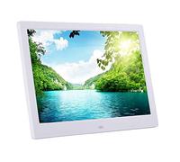 12 Inch Led Widescreen Electronic Photo Album Hd Photo Frame Advertising Player Shelf Player Photo Album Display Stand Product Display Business Player White Bla,White