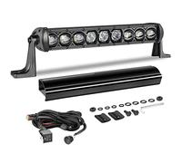 12 Inch Light Bar Kit, AKD Part 63W Single Row LED Light Bar w/Wiring Harness Black Cover Spot Flood Combo Off Road Driving Lights Slim LED Bumper Light for Trucks UTV ATV SUV Pickup Can-am Honda