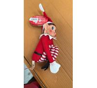 12 inch long leg soft body vinyl face elf with hat & tag