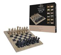 12 Inch Luxury Marble Chess Set - Chess Boards for Adults - Classic Chess Sets for Adults with Handcrafted Stone Board & Marble Chess Pieces - Ideal for Home Decor (Coral & Black)