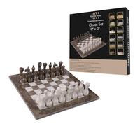 12 Inch Luxury Marble Chess Set - Chess Boards for Adults - Classic Chess Sets for Adults with Handcrafted Stone Board & Marble Chess Pieces - Ideal for Home Decor (Grey & White)