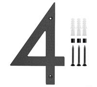12 inch matte black house numbers for property identification with smooth finish and uniform character depth (4)